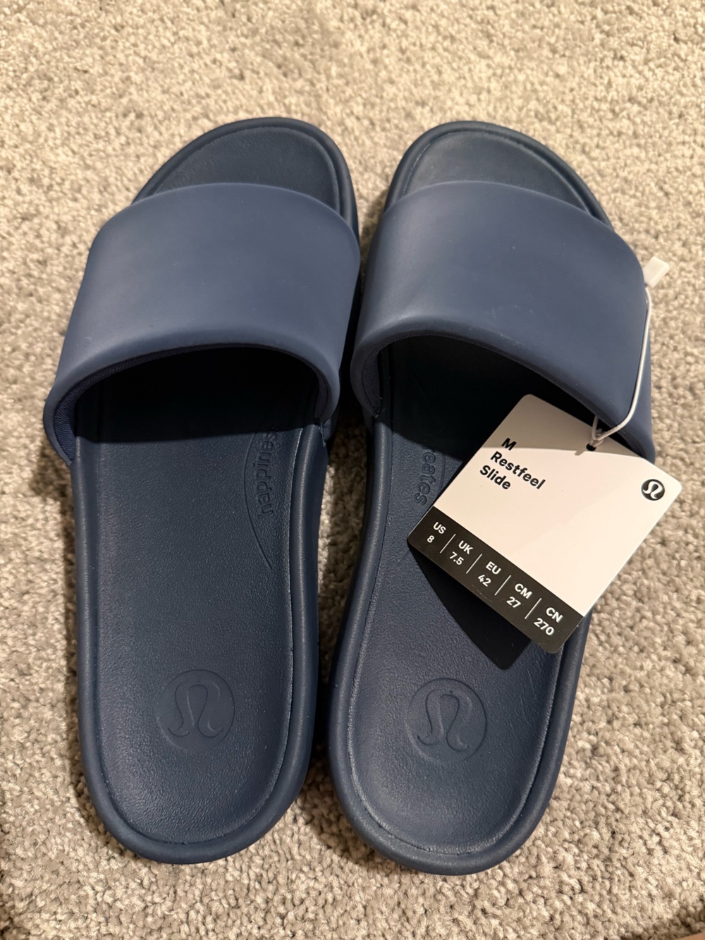 lululemon athletica Men's Navy Blue Restfeel Slide